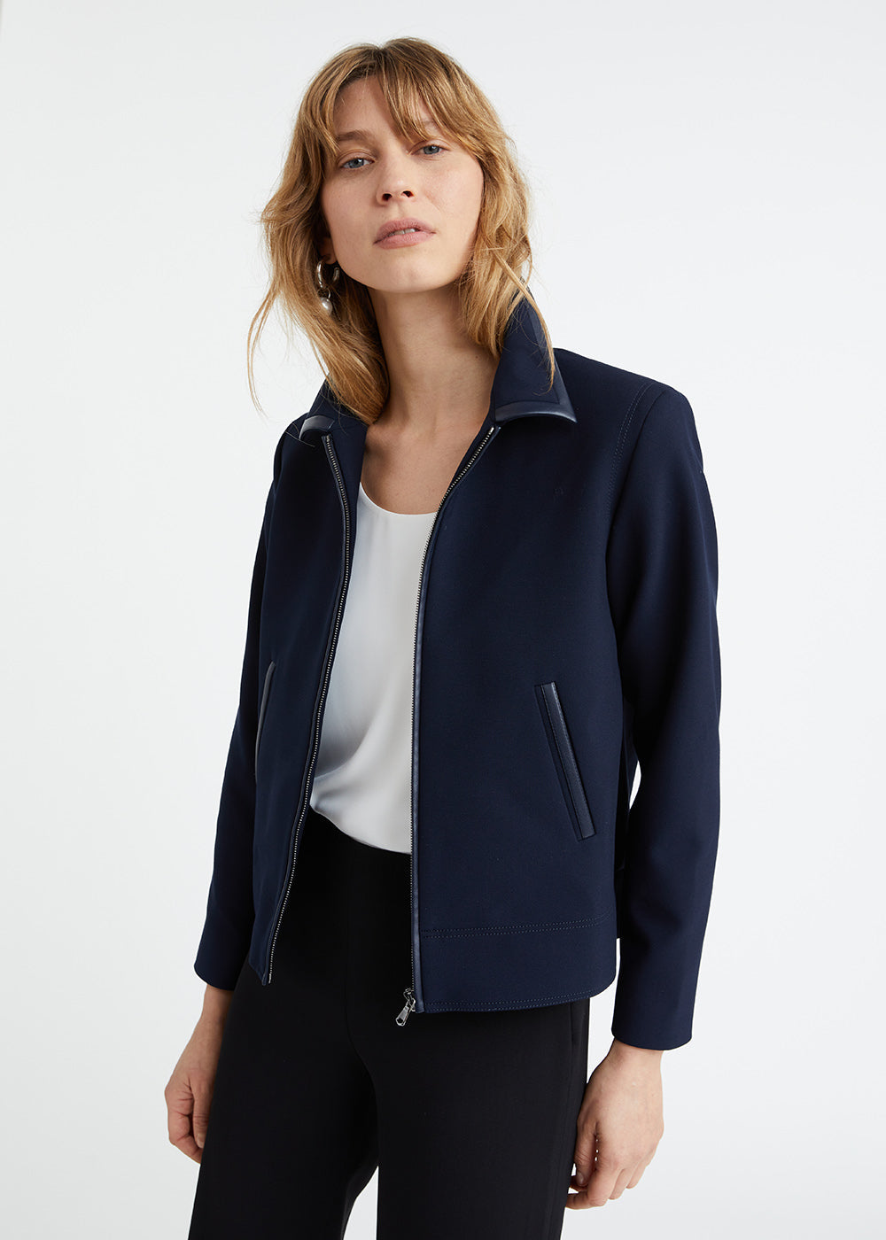 Veste bomber courte marine