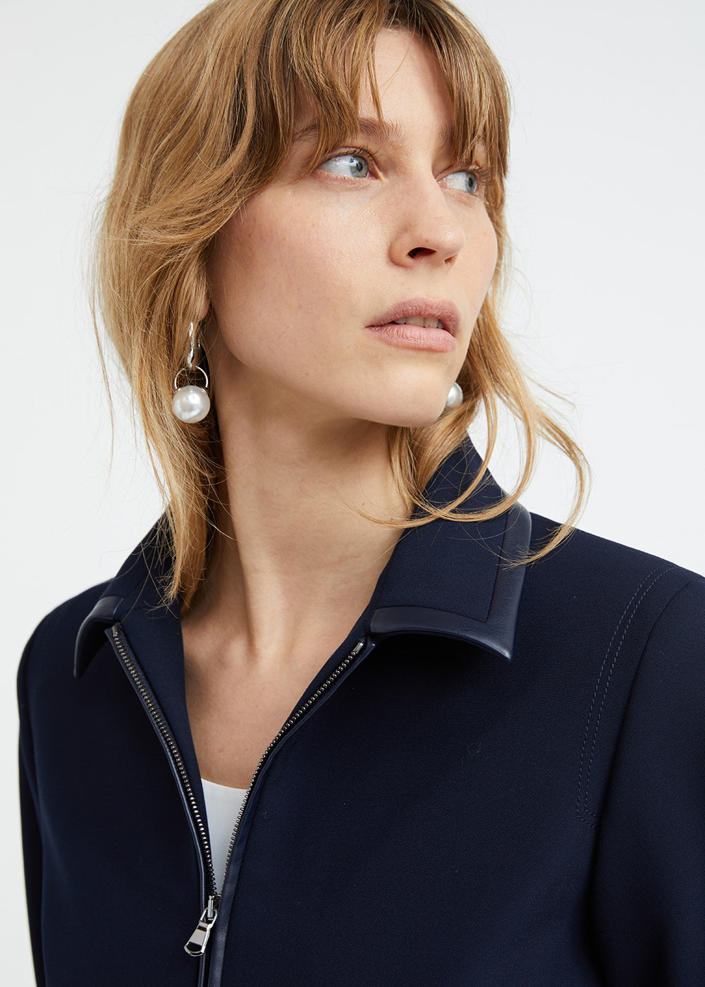 Veste bomber courte marine
