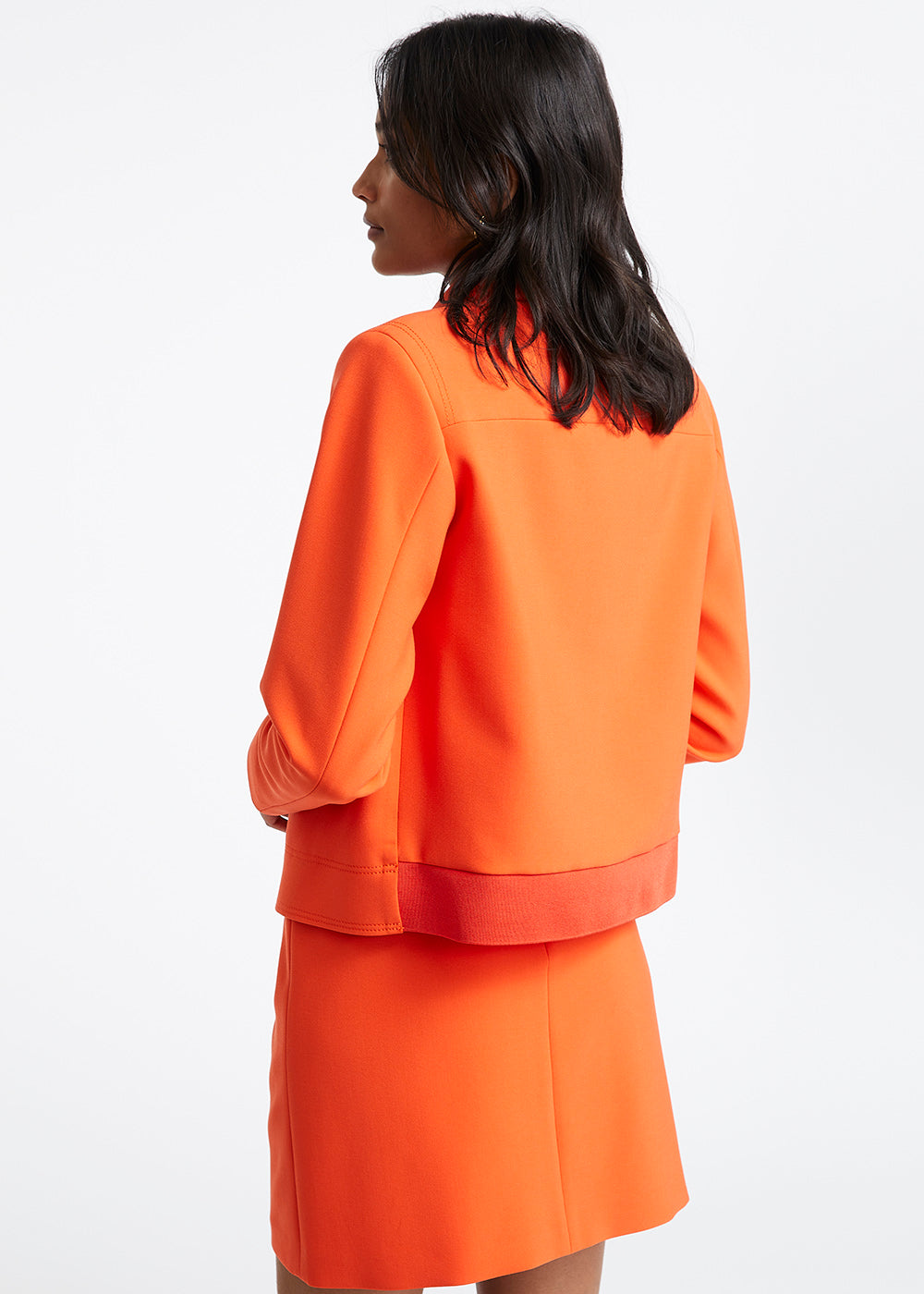 Veste bomber courte orange