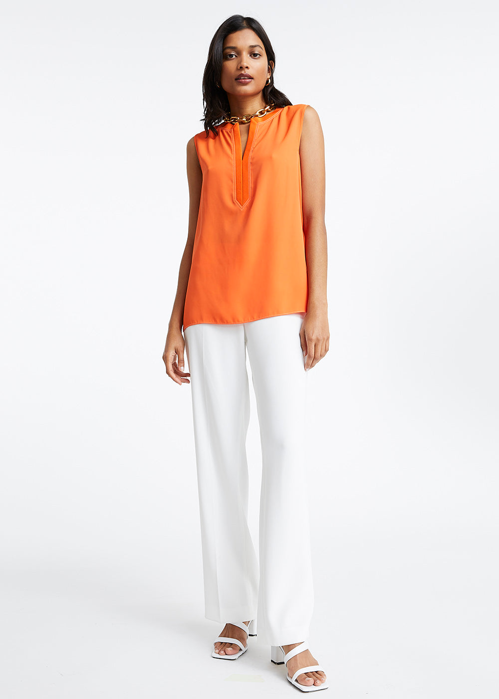 Top orange col tunisien