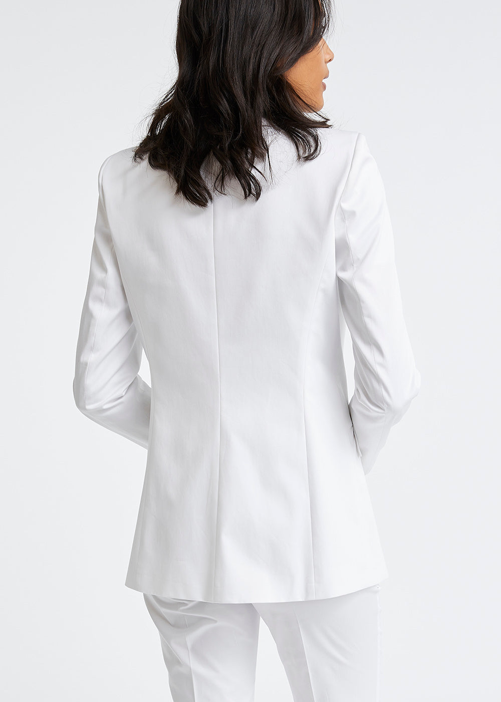 Veste de tailleur en coton blanche