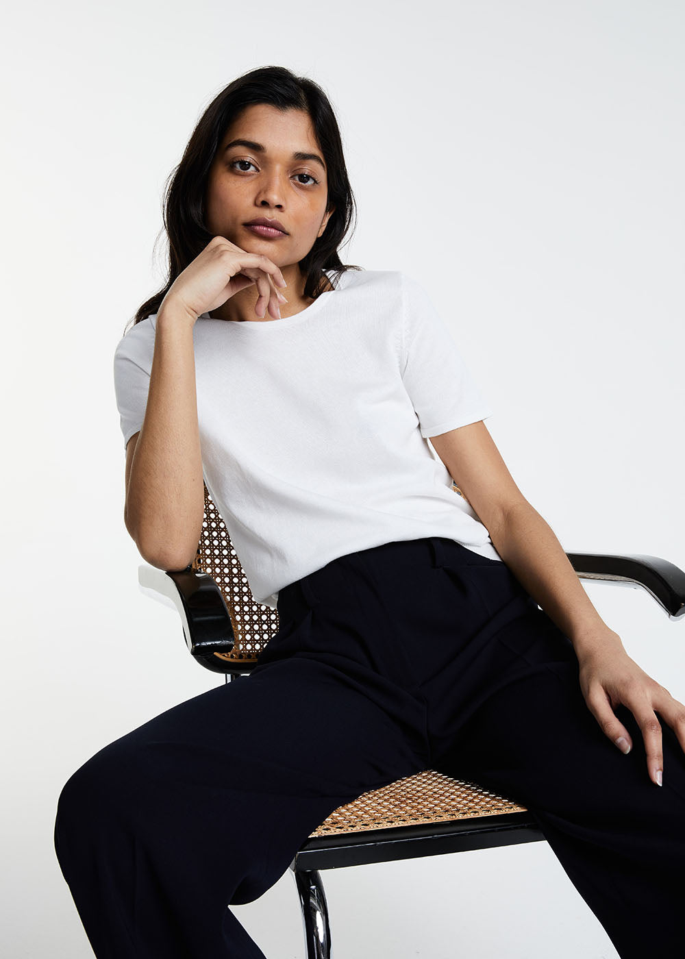 T-shirt Camille en coton blanc