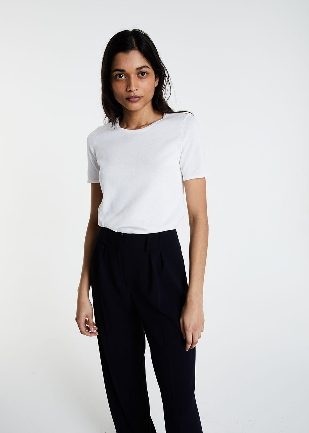 T-shirt Camille en coton blanc