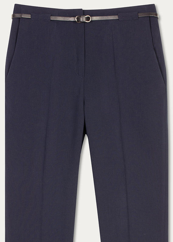 Pantalon ceinturé Vanessa marine