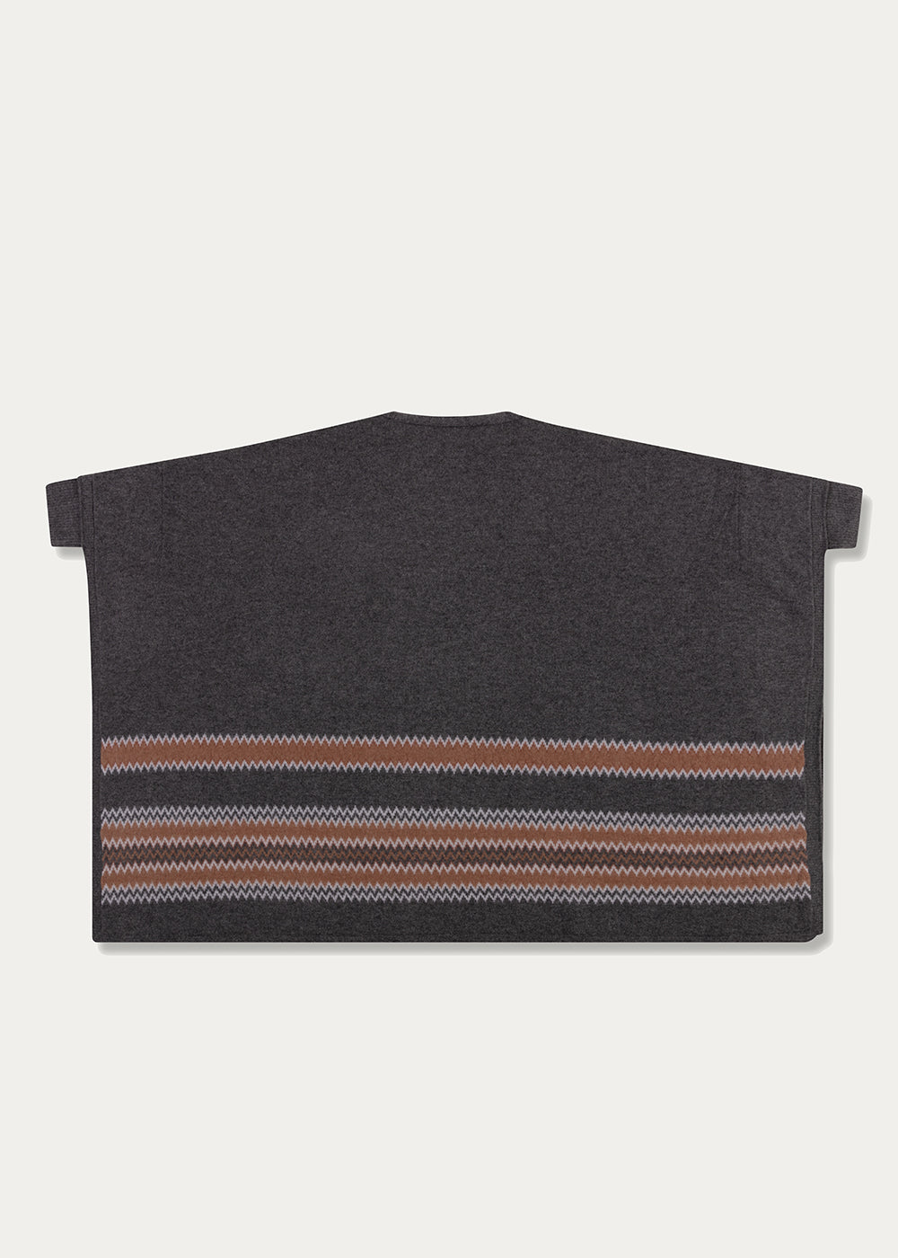 Grey cashmere poncho