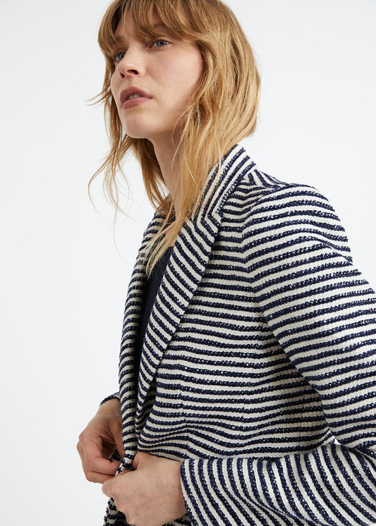 Striped tweed jacket