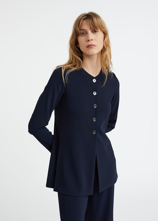 Navy round neck tunic