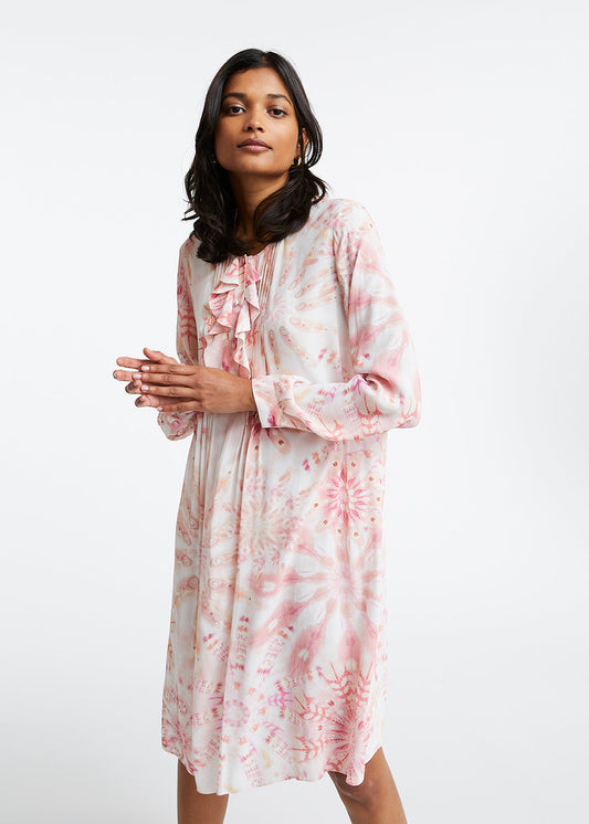 Short dress with psychedelic print