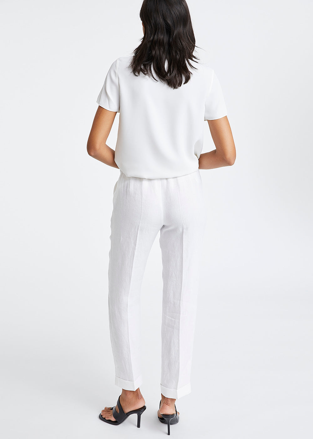 Pantalon en lin blanc