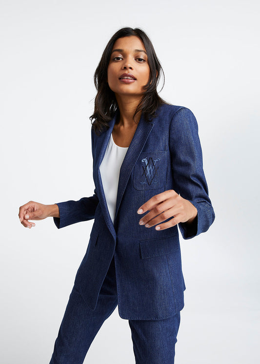 Denim suit jacket