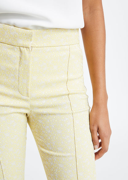 Pantalon jaquard jaune