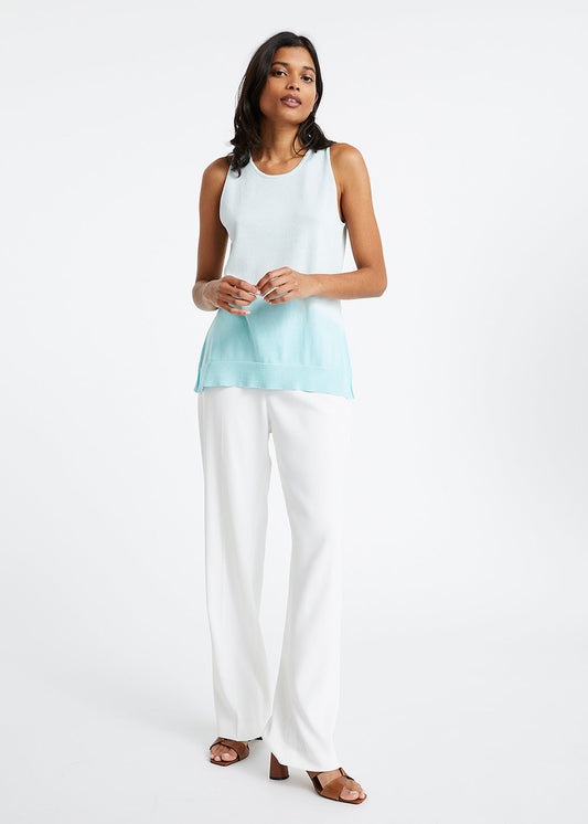 Turquoise tie & dye tank top