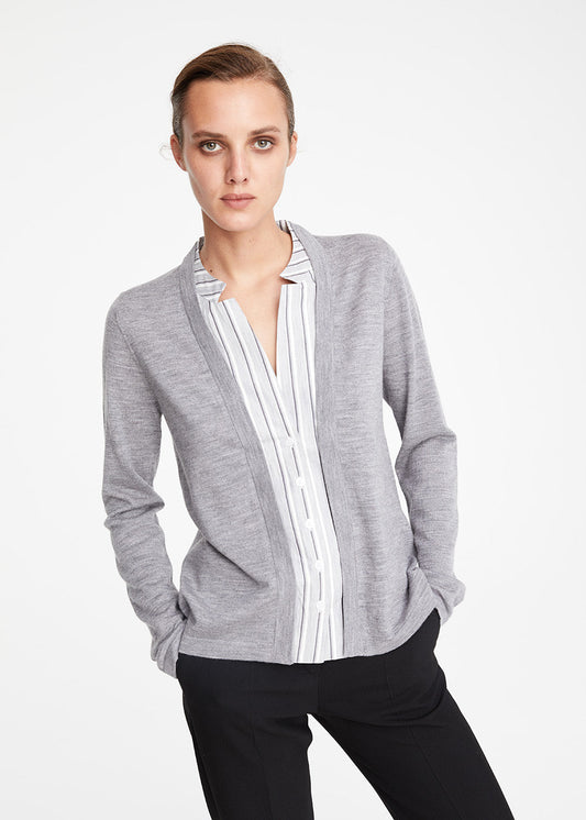 Grey cardigan shirt