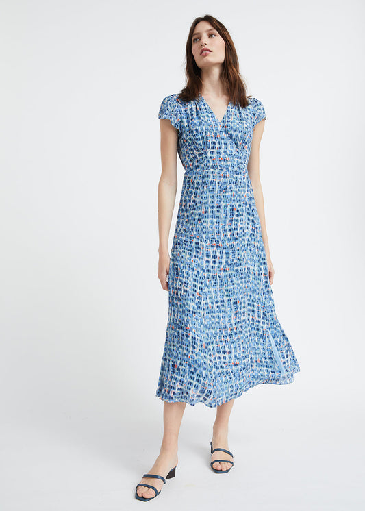 Printed wrap dress