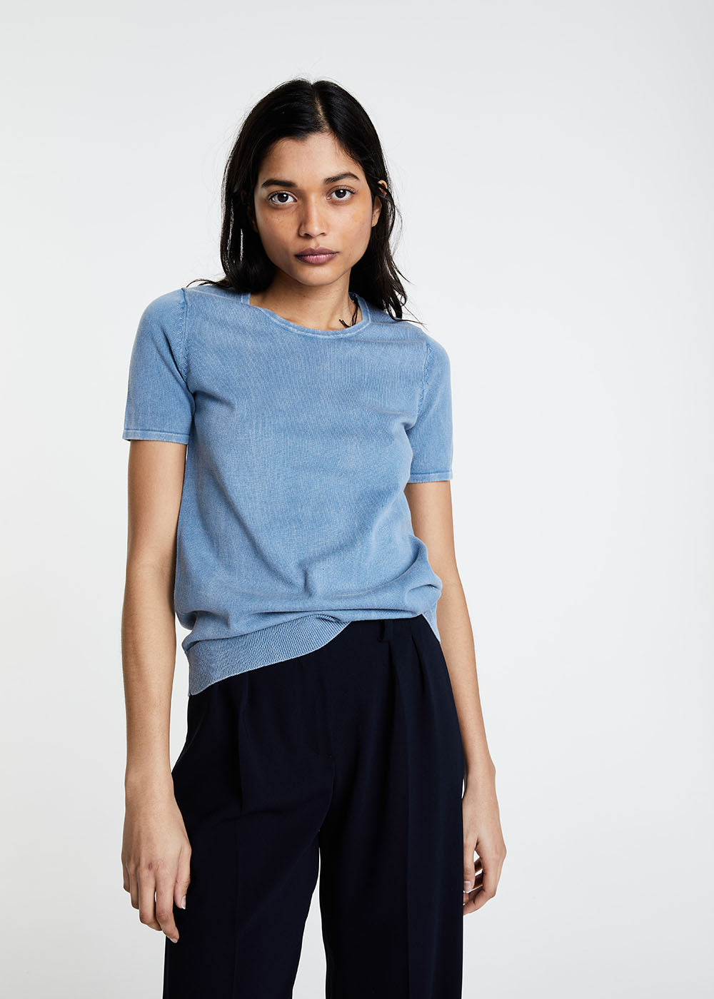 T-shirt Camille en coton bleu