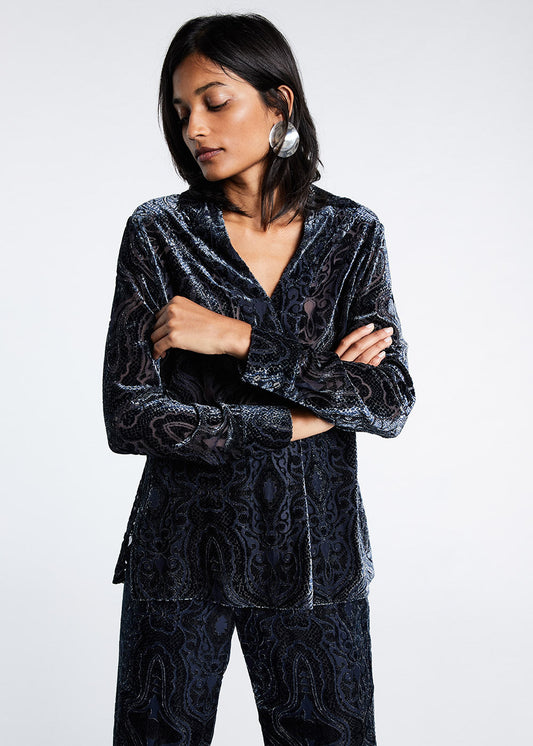 Devoured velvet blouse