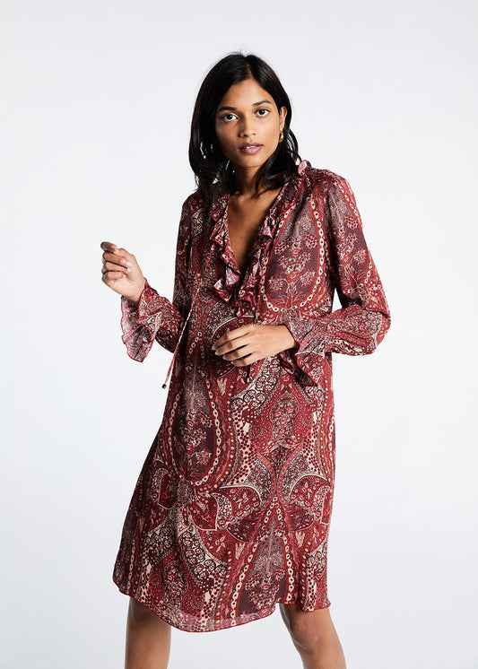 Sofia cashmere print dress