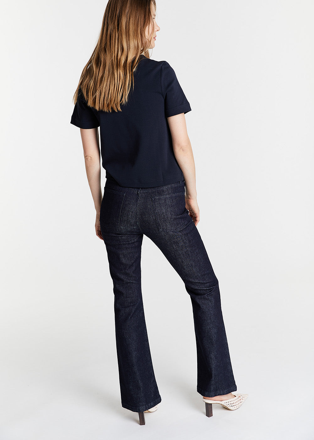 FLARE JEANS NAVY