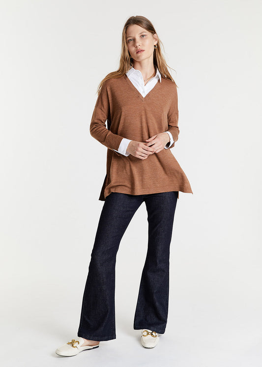 CAMEL SHIRT SWEATER