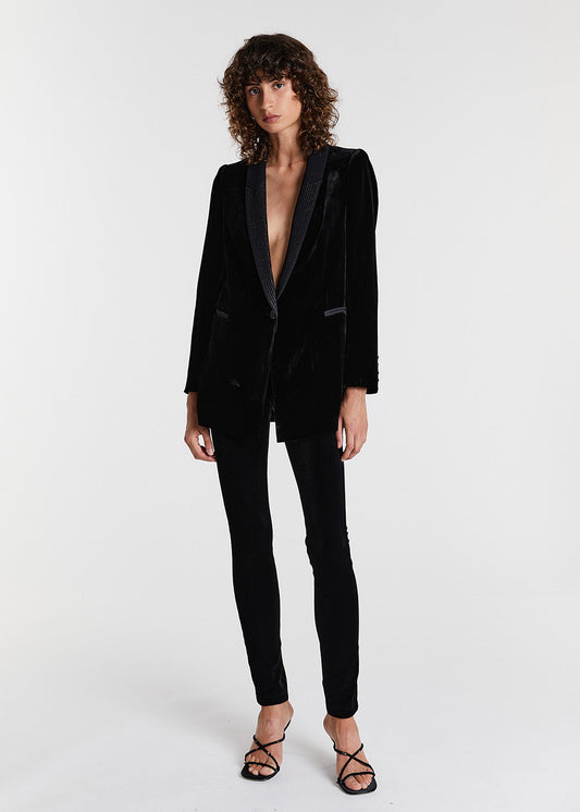 Black velvet blazer