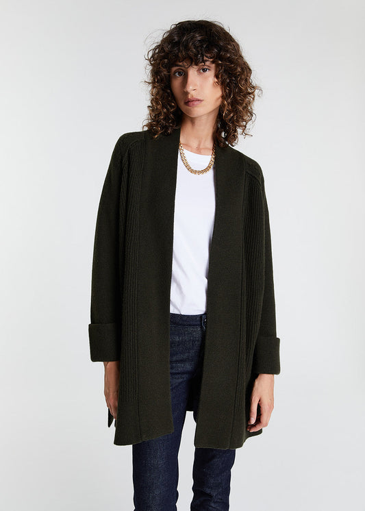 KHAKI LONG SLEEVE CARDIGAN