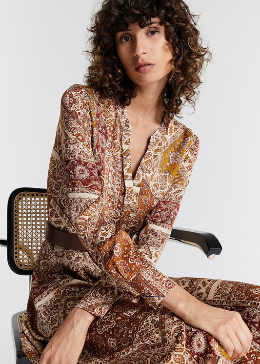 PRINTED SHIRT DRESS