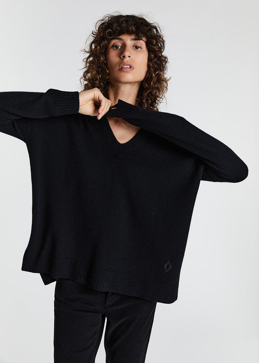 V-neck sweater in wool and cashmere
