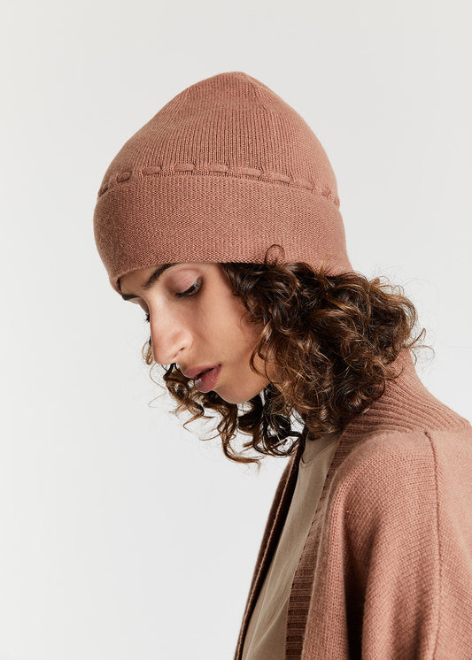 Camel wool and cashmere hat