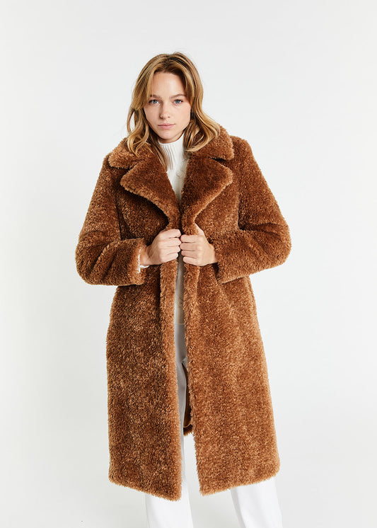 Oversized faux fur coat