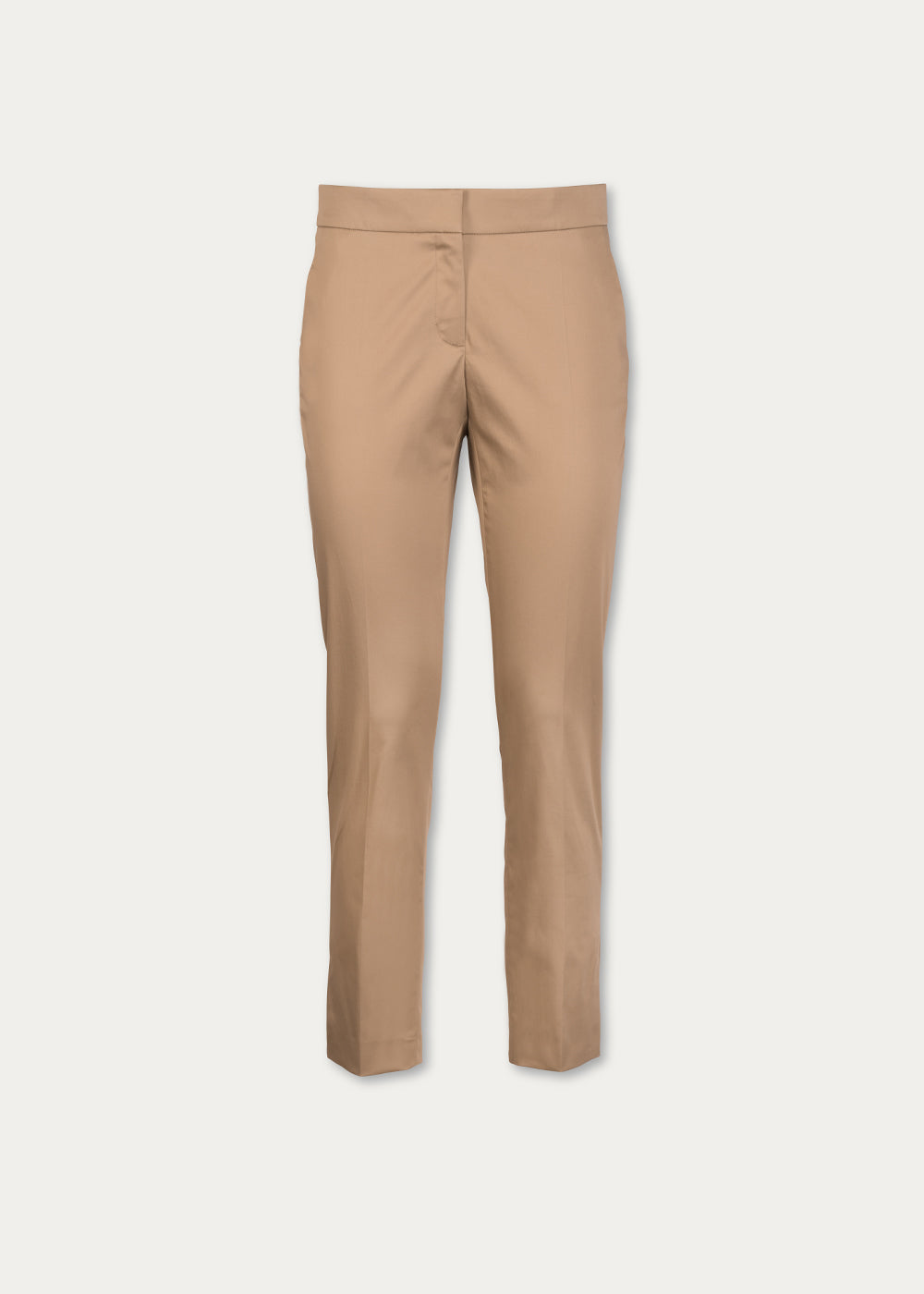 Pantalon en satin de coton beige