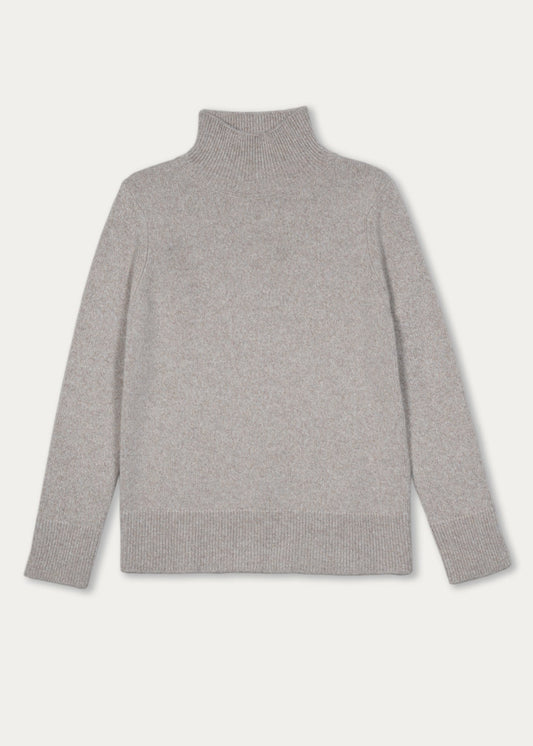 Concrete turtleneck sweater in 6-ply cashmere