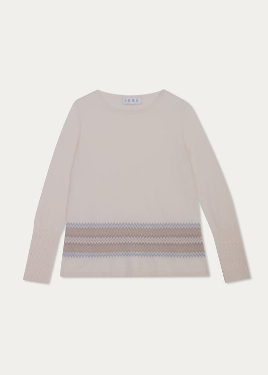 White cashmere sweater