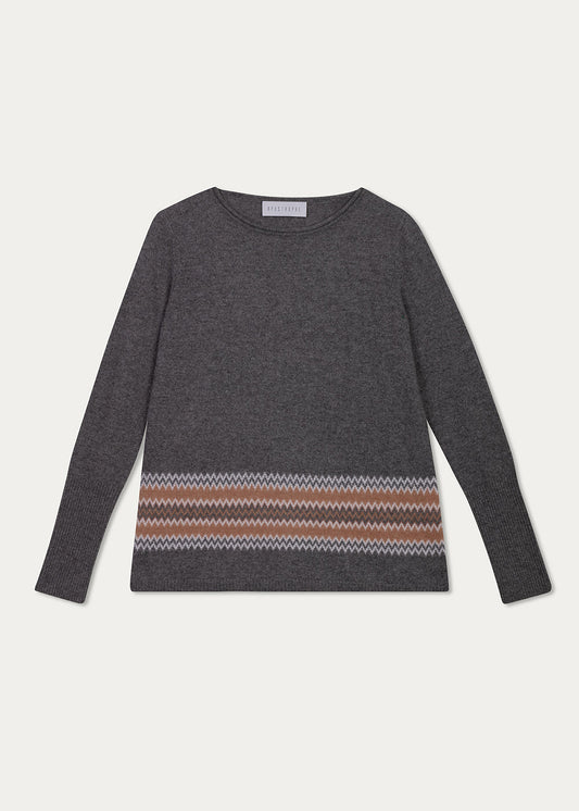 Gray cashmere sweater