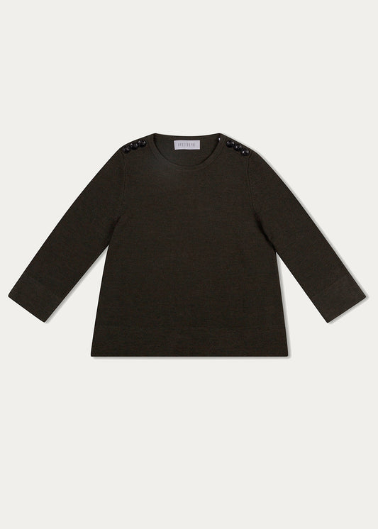 Khaki ribbed sweater