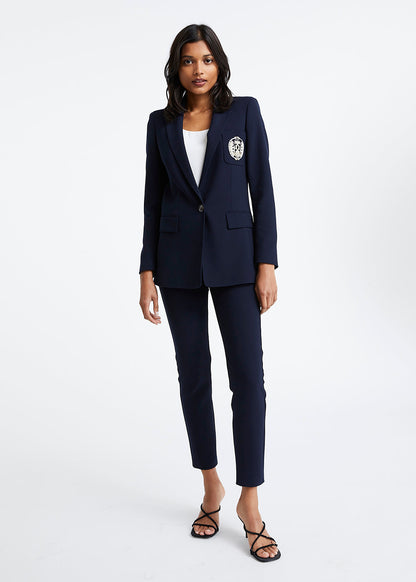 Blazer marine avec écusson