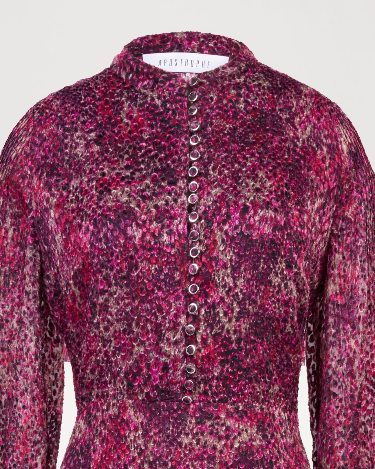 ROBE A VOLANTS FUSHIA